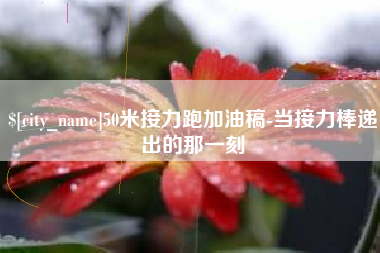 巴彦淖尔市50米接力跑加油稿-当接力棒递出的那一刻