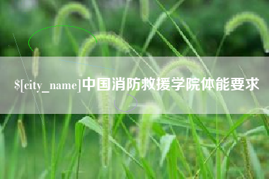 巴彦淖尔市中国消防救援学院体能要求