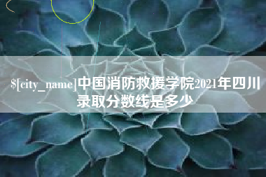 巴彦淖尔市中国消防救援学院2021年四川录取分数线是多少