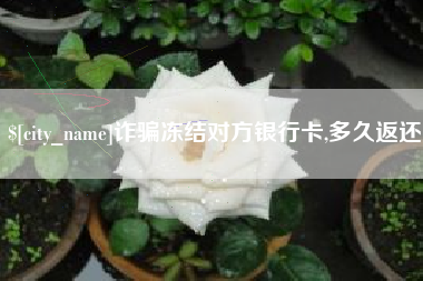 巴彦淖尔市诈骗冻结对方银行卡,多久返还
