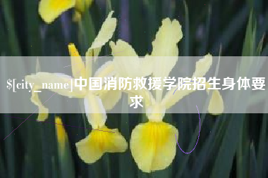 巴彦淖尔市中国消防救援学院招生身体要求