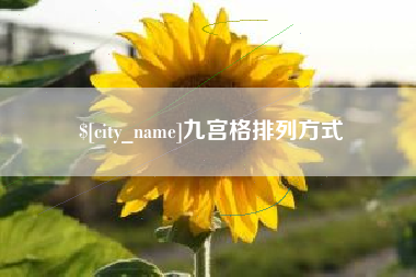巴彦淖尔市九宫格排列方式
