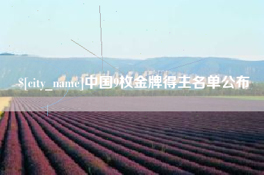 巴彦淖尔市中国9枚金牌得主名单公布