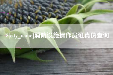 巴彦淖尔市消防设施操作员证真伪查询