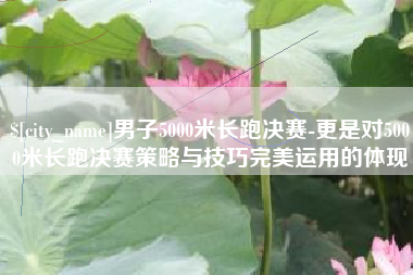 巴彦淖尔市男子5000米长跑决赛-更是对5000米长跑决赛策略与技巧完美运用的体现