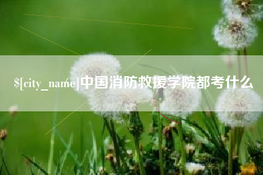 巴彦淖尔市中国消防救援学院都考什么